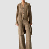 Dlouhý cardigan ze tří kusů s casual kalhotami