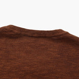 Lněný bavlněný základní crewneck