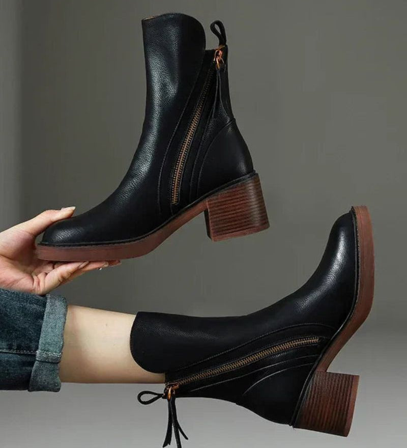 Valorine | Elegantní boty z ekologické kůže s pohodlným podpatkem