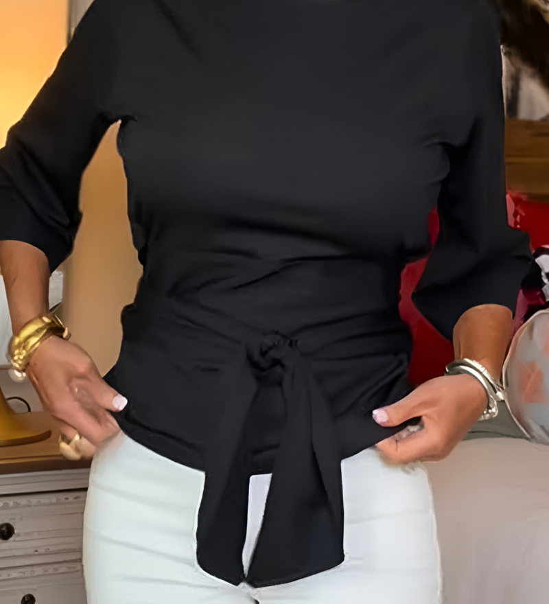 Daria – Elegantní top s mašlí v pase
