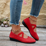 Simona – Elegantní baleríny s klínovým podpatkem a anatomickou podporou