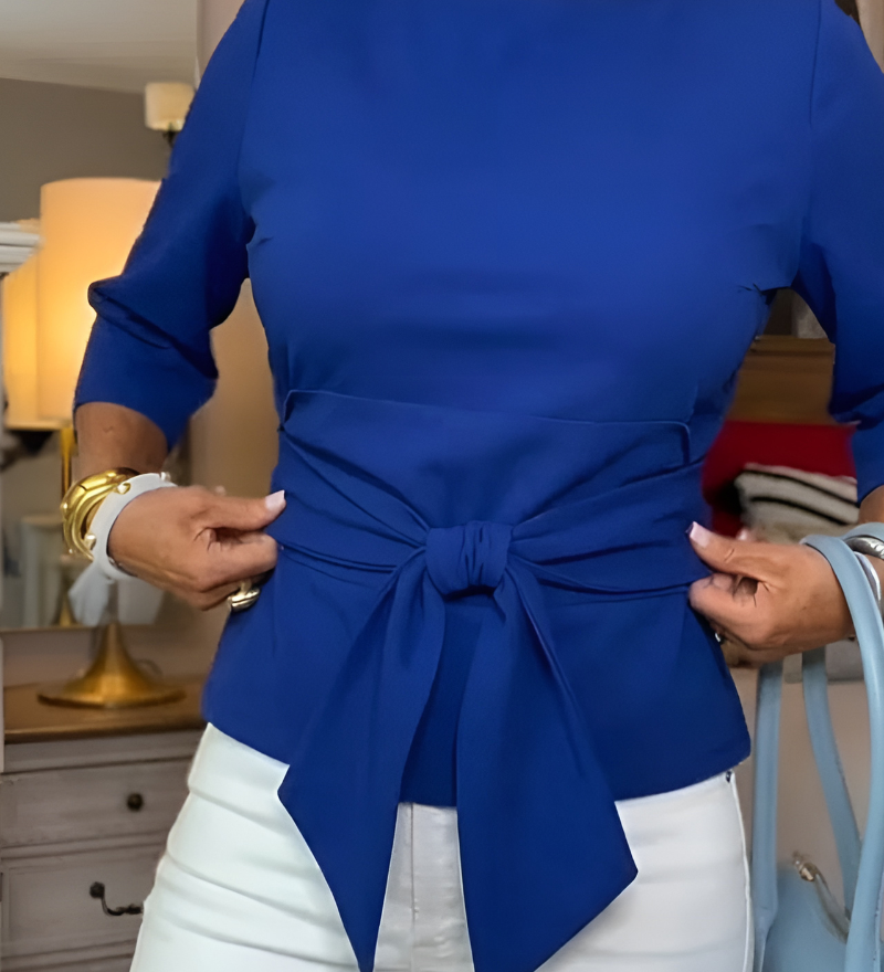 Daria – Elegantní top s mašlí v pase
