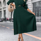 Elina – Elegantní Midi Šaty s Dlouhými Rukávy