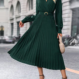 Elina – Elegantní Midi Šaty s Dlouhými Rukávy
