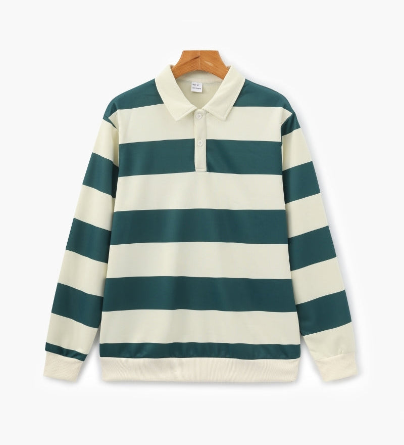 Vintage pruhovaný rugby polo