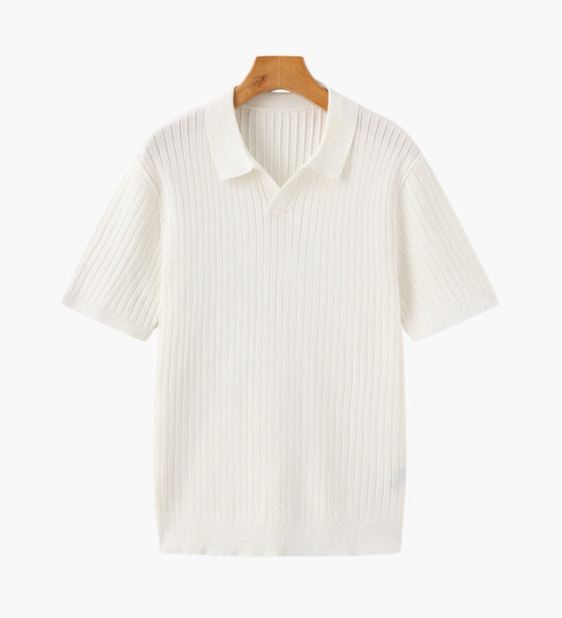 Prémiový žebrovaný polo