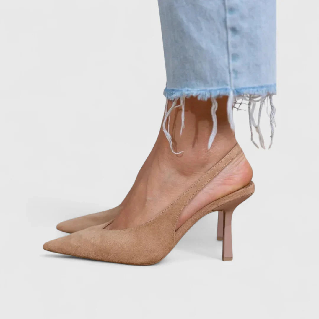 Isabelle – Slingback boty s leopardím potiskem