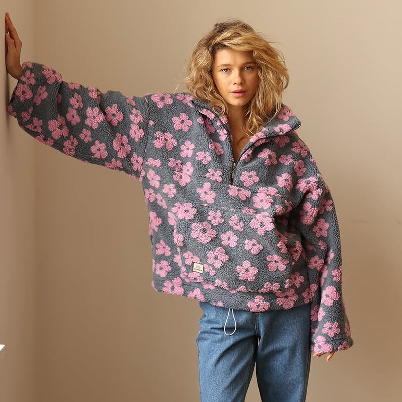 Daisy | Tepláková bunda z fleece Bloom