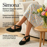 Simona – Elegantní baleríny s klínovým podpatkem a anatomickou podporou