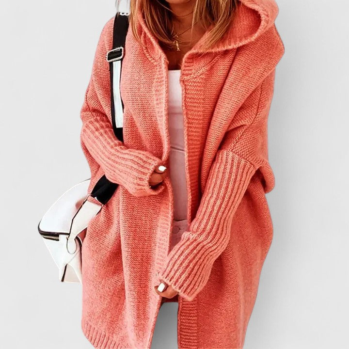 Davynne | Dlouhý cardigan s kapucí