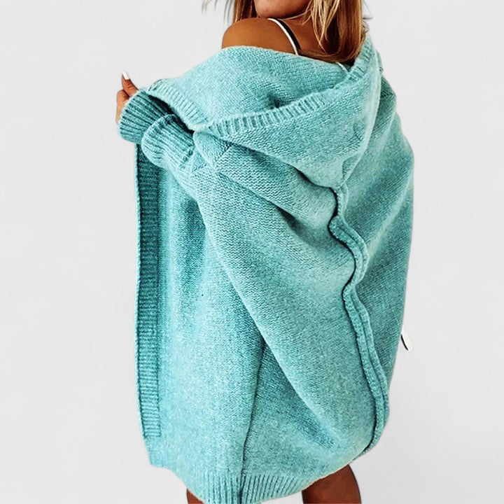 Davynne | Dlouhý cardigan s kapucí