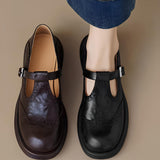 Giulia – Vintage Boty s Brogue Designem a Přezkou