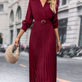 Elina – Elegantní Midi Šaty s Dlouhými Rukávy