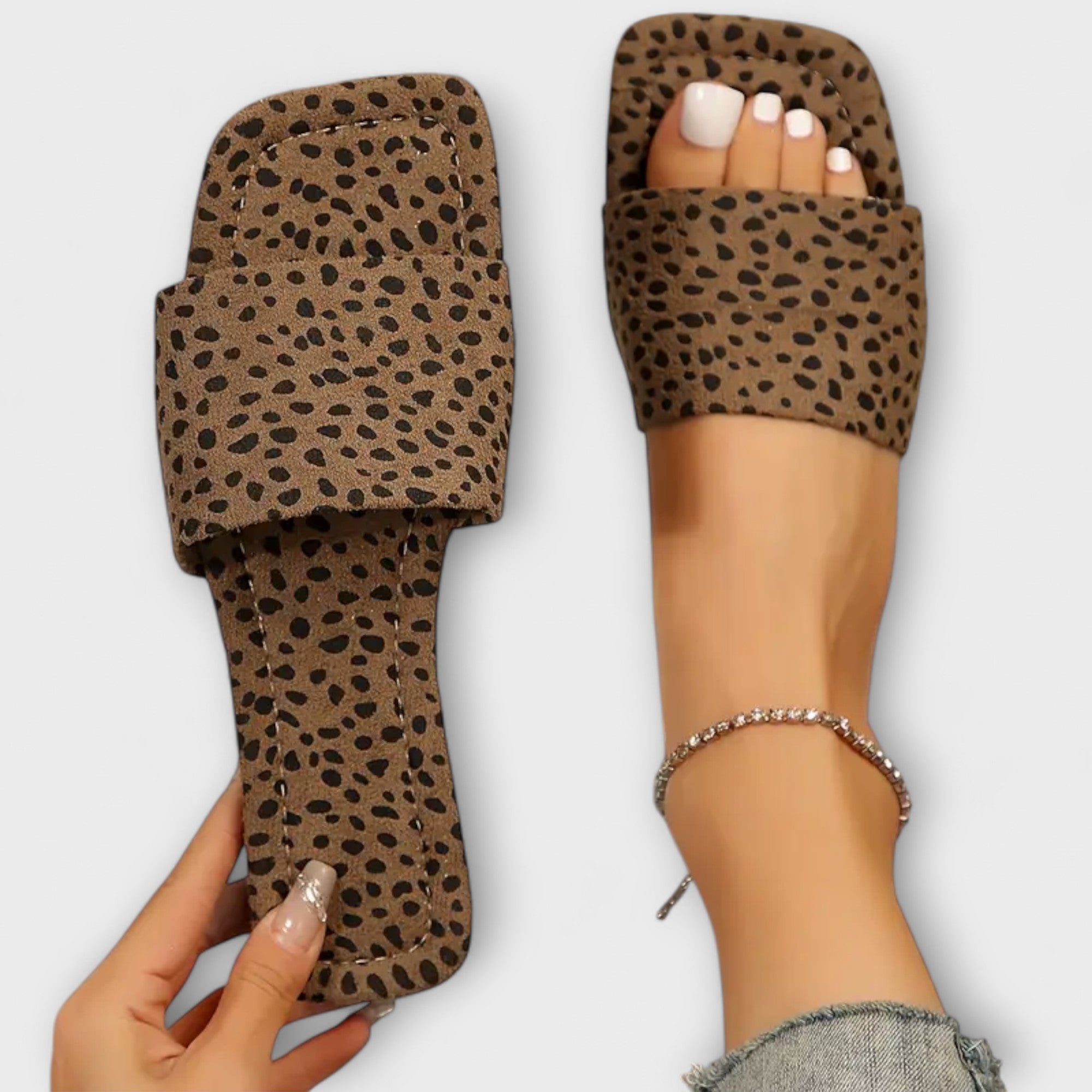Yasmina - Měkké mokasíny s leopardím potiskem
