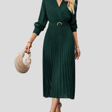Elina – Elegantní Midi Šaty s Dlouhými Rukávy