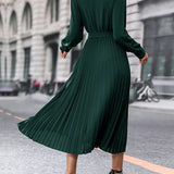 Elina – Elegantní Midi Šaty s Dlouhými Rukávy