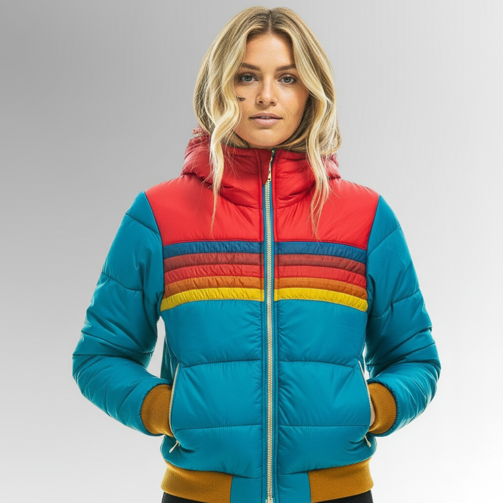 Larisa – Podzimní bunda s retro pruhy